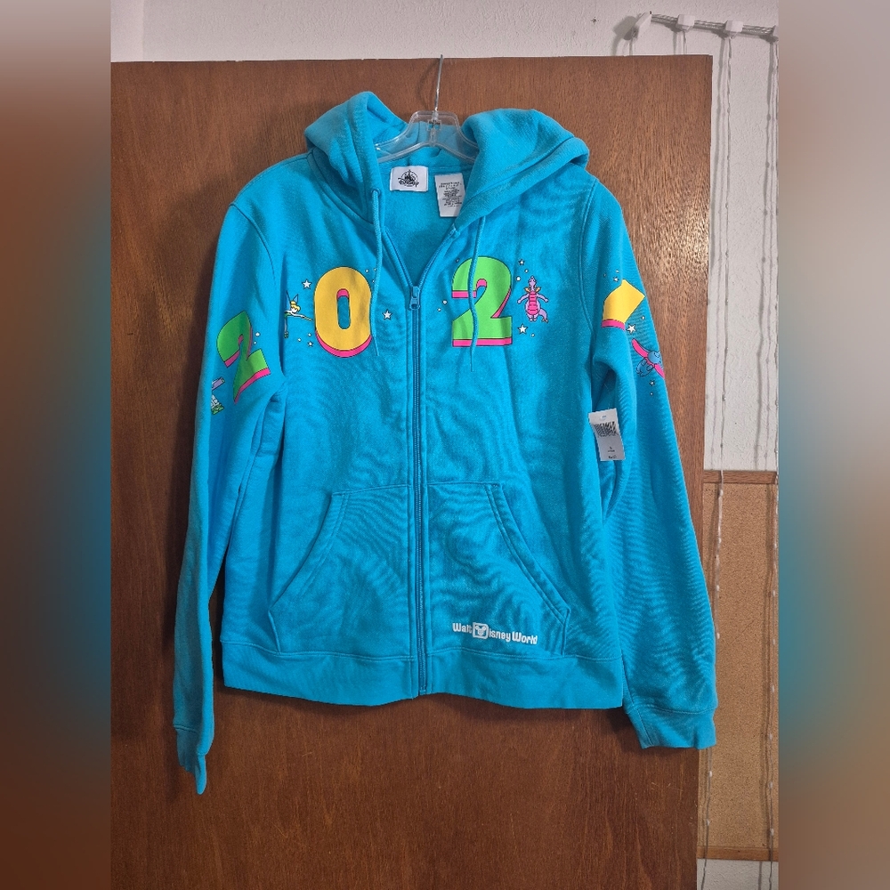 Disney Turquoise Hoodie with Colorful 2024 Design